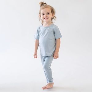 Kyte baby unisex tee and leggings in Fog size 18-24 months